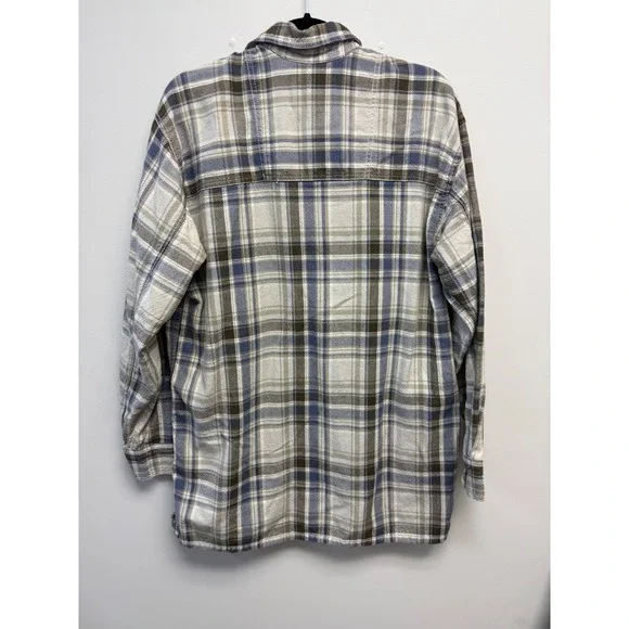 Vintage Levis Mens Plaid Button Up Shirt Textured Flannel Long Sleeve Small - Picture 5 of 5